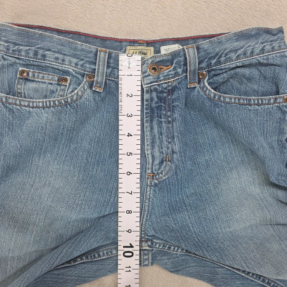 VINTAGE LL Bean Jeans Womens 8 Blue Straight Leg 100% Cotton Classic Denim 90s - Picture 9 of 10